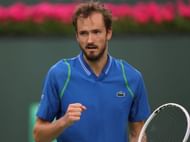 Daniil Medvedev in action at the 2023 BNP Paribas Open in Indian Wells.